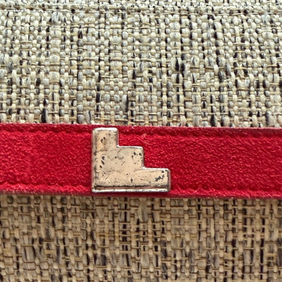 VINTAGE red suede Roper belt - Picture 6 of 12